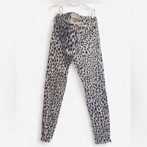Ralph Lauren Y2K baddie Printed leopard Animal Print stretch skinny jeans 28